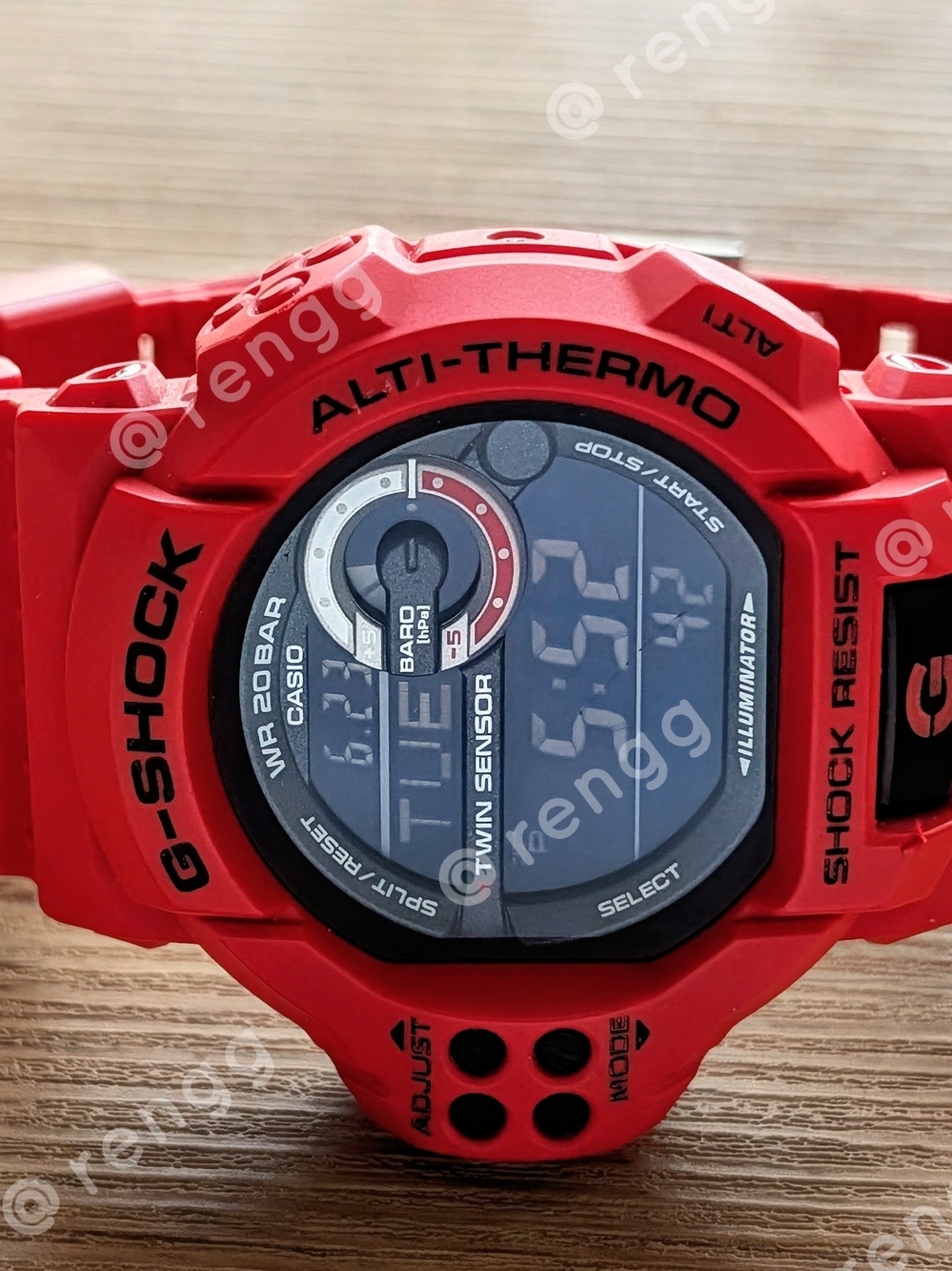 Casio G-Shock Alti-Thermo Red Digital Sport Watch